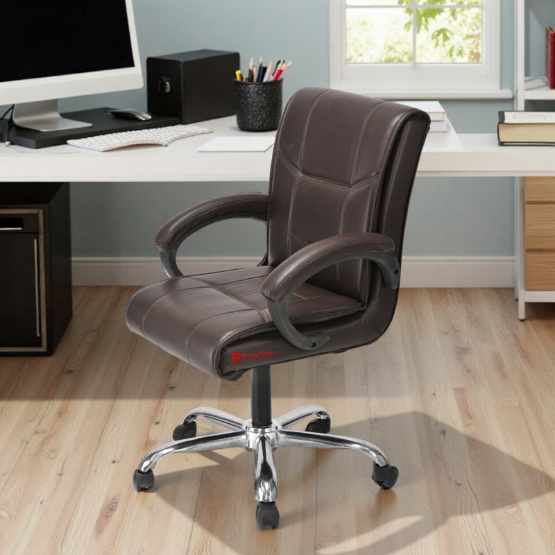 GOYALSON® Comfortable Revolving Chair for Director Principal Manager Office with arm Rest with Wheels and Cushioned seat Back
