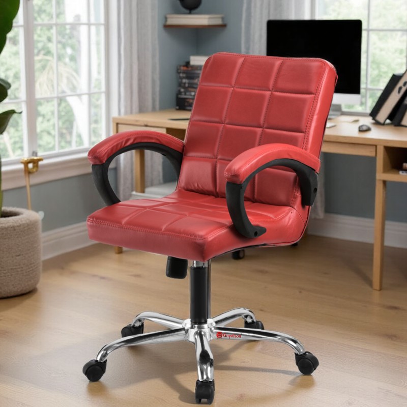 GOYALSON® ergonomic swivel chair is built for directors, principals, and managers, with sturdy armrests and smooth-rolling wheels for easy mobility.