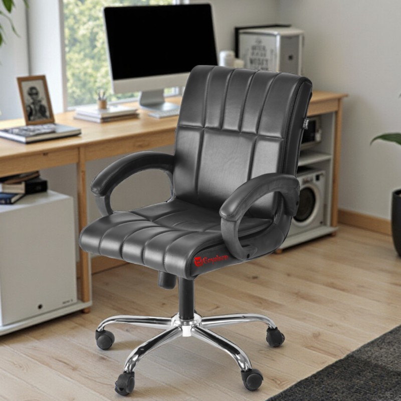 GOYALSON Durable Revolving Chair Office Chair with High Comfort Seating with Height Adjustable Seat, Armrest