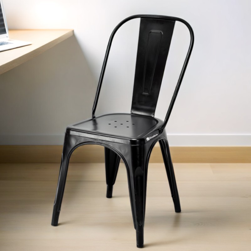 GOYALSON® Stylish iron chair suitable for bedroom, office, café, restaurant, garden, dining, living room, and study areas—perfect for both indoor and outdoor use.