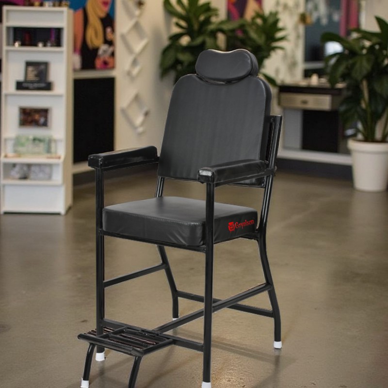 GOYALSON®  Salon/Barber Chair with sturdy iron frame and cushioned back seat, fully assembled and ready to use.