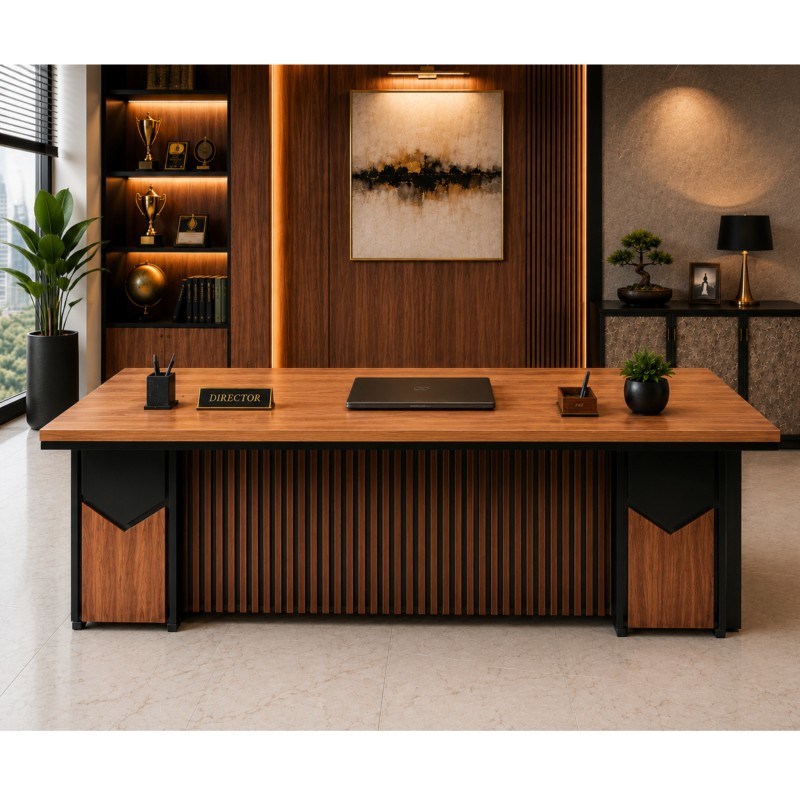 Goyalson Executive Office Table | Modern Director Desk in Prelaminated Particle Board | 7 ft x 3 ft